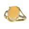 APP: 1.8k 14 kt. Yellow/White Gold, 1.74CT Opal And Diamond Ring