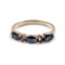 APP: 0.9k 14 kt. Gold, 0.90CT Blue And White Sapphire Ring