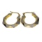 Exquisite 14 kt. Gold, Two Tone Hexagon Earrings