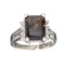 APP: 0.6k Fine Jewelry Designer Sebastian, 3.83CT Smoky Quartz And White Topaz Sterling Silver Ring