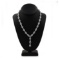 APP: 6.4k *26.38ctw Aquamarine and 1.08ctw Diamond Silver Necklace (Vault_R9_31349)