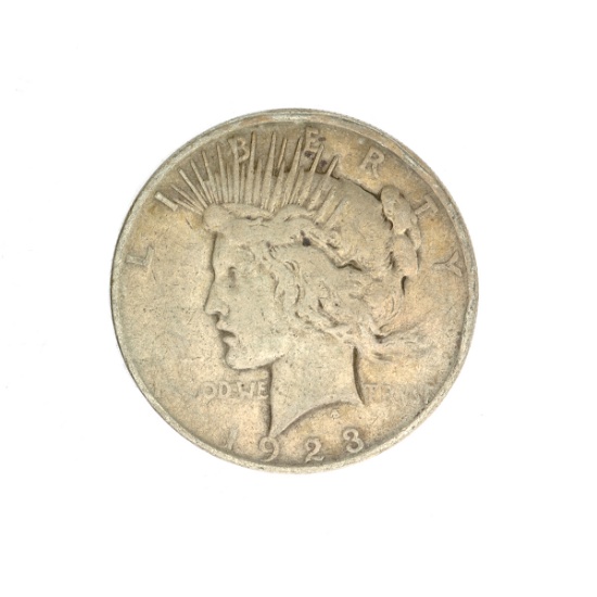 1923-D U.S. Peace Type Silver Dollar Coin