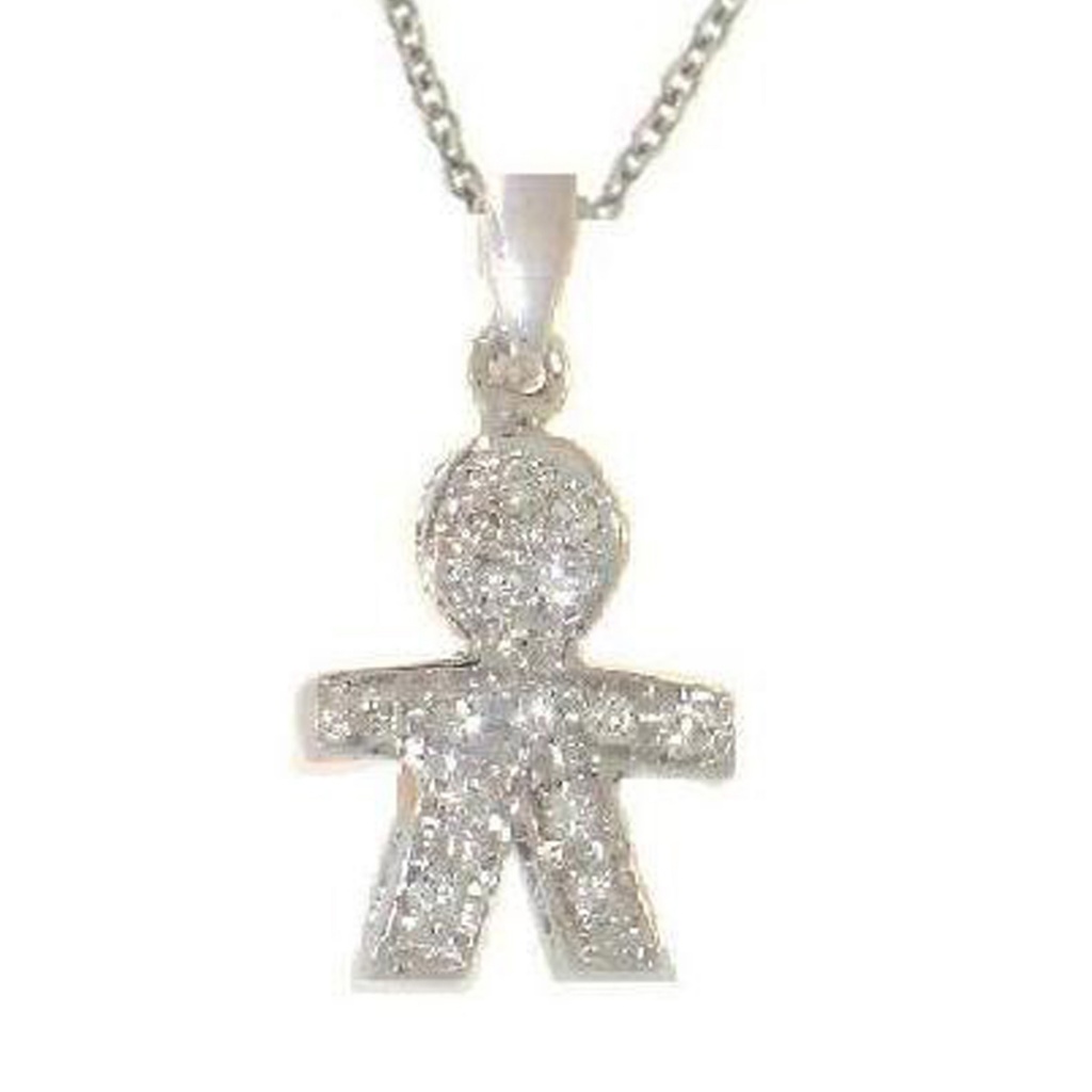 Fine Jewelry, 18KT White Gold, 0.08CT Diamond Baby Boy 16'' Necklace (GL  PESO1131) | Jewelry, Gemstones & Watches Jewelry Necklaces & Pendants Fine  Necklaces | Online Auctions | Proxibid