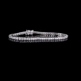 APP: 5.1k *Fine Jewelry 18 kt. White Gold, Custom Made 2.02CT Round Brilliant Cut Diamond Tennis Bra