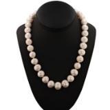 *Fresh Water Pearl Silver Necklace (Vault_R9_24065)
