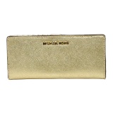 Gorgeous Brand New Never Used Pale Gold Michael Kors Flat Slim Bi-fold Wallet Bag Tag Price $148