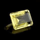 APP: 1.1k 12.50CT Emerald Cut Golden Citrine Quartz Gemstone