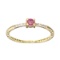 APP: 0.5k Fine Jewelry 14 KT Gold, 0.23CT Red Ruby And Diamond Ring