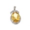 APP: 1.1k Fine Jewelry 11.65CT Citrine And White Sapphire Sterling Silver Pendant