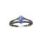 APP: 1.1k Fine Jewelry 0.45CT Oval Cut Tanzanite And Platinum Over Sterling Silver Ring