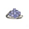 APP: 1.4k Fine Jewelry 1.50CT Oval Cut Tanzanite And Sterling Silver Cluster Ring
