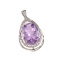 APP: 1.2k 11.45CT Purple Amethyst And White Sapphire Sterling Silver Pendant