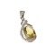 APP: 0.4k 2.50CT Yellow Citrine And White Sapphire Sterling Silver Pendant