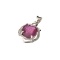APP: 1.3k Fine Jewerly 4.00CT Oval Cut Ruby And White Sapphire Sterling Silver Pendant