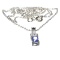 Fine Jewelry 0.55CT Tanzanite And Colorless Topaz Platinum Over Sterling Silver Pendant W Chain