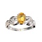 APP: 0.6k Fine Jewelry 0.86CT Oval Cut Citrinie Quartz And Platinum Over Sterling Silver Ring