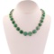 APP: 8.5k *86.25ctw Emerald/Beryl and 13.50ctw Sapphire Silver Necklace (Vault_R9_2474)