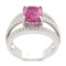 APP: 24.8k *3.67ct UNHEATED Purple-Pink Sapphire and 0.61ctw Diamond 18KT White Gold Ring (GIA CERTI