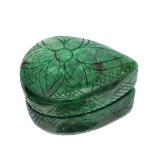 APP: 5.2k 2,069.52CT Carved Pear Cut Cabochon Green Beryl Emerald Gemstone