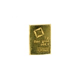 Beautiful 1 gram Valcambi Suisse Fine Gold Bar