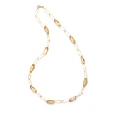 *Fine Jewelry 14 KT Gold, Oval Links, Open Cage, 7.5GR. 22'' Necklace (GL Neck 3A/3B)