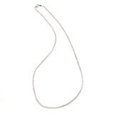 *Fine Jewelry 14 KT White Gold, Diamond Cut, 5.3GM, 18'' Rope (GL Neck 4A/4B)