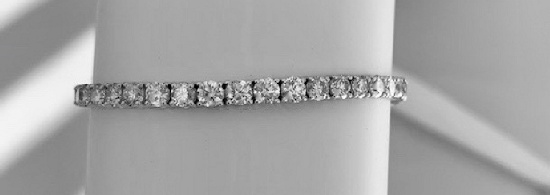 APP: 37.6k *Fine Jewelry 18 KT White Gold, 10.00CT Round Brilliant Cut Diamond Bracelet (VGN A-46)