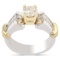APP: 7.8k 0.71ct SI2 CLARITY CENTER Diamond 18KT White And Yellow Gold Ring (1.51ctw Diamonds) (Vaul