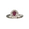 APP: 0.5k Fine Jewelry 0.81CT Oval Cut Ruby And White Sapphire Sterling Silver Ring
