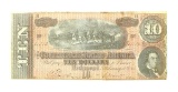 Extremely Rare 1864 $10 Confederate States of America Richmond Note Great Investment!