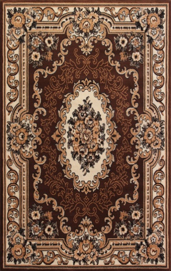 Gorgeous 5x8 Emirates (1514) Brown Rug  Plush, High Quality Made in Turkey (No Rugs Sold Out Of Coun