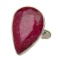 APP: 2.4k 16.57CT Pear Cut Ruby And Sterling Silver Ring