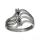 Fine Jewelry Designer Sebastian 0.27CT Round Cut Sapphire And White Topaz Sterling Silver Ring