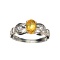 APP: 0.6k Fine Jewelry 0.86CT Oval Cut Citrine Quartz And Platinum Over Sterling Silver Ring