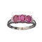 APP: 1k Fine Jewelry 0.50CT Ruby And Colorless Topaz Platinum Over Sterling Silver Ring