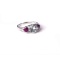 APP: 0.8k 1.50CT Round Cut Topaz And Ruby Platinum Over Sterling Silver Ring