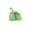 Fine Jewelry 14KT. Gold, 6.67CT Rare Natural Form Green Beryl Columbian Emerald And Diamond Pendant