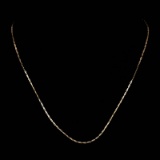 *Fine Jewelry 14KT. White Gold, 2.0GR, 18'' Corrugated Oval Chain (GL 2-12.)