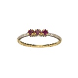 APP: 0.5k Fine Jewelry 14KT. Gold, 0.16CT Ruby And Diamond Ring