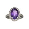 APP: 0.6k Fine Jewelry 5.47CT Oval Cut Amethyst And Sterling Silver Ring
