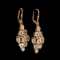 Beautiful 18K Rose Gold Overlay 2.70CT Morganite Sterling Silver Earrings