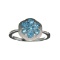 APP: 0.7k Fine Jewelry 1.00CT Light Blue Topaz  And Platinum Over Sterling Silver Ring