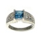 APP: 0.5k Fine Jewelry Designer Sebastian, 1.90CT Blue And White Topaz Sterling Silver Ring