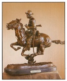 *Very Rare Small Trooper of the Plains Bronze by Frederic Remington 9.5'''' x 10''''  -Great Investm