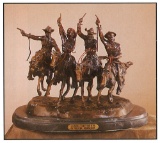 *Very Rare Large Coming Thru The Rye Bronze by Frederic Remington 29'''' x 30''''  -Great Investment