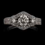 APP: 10.9k 0.75ct CENTER Diamond Platinum Ring (1.60ctw Diamonds) (Vault_R10_23578)