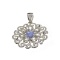 APP: 0.9k Fine Jewelry 1.90CT Round Cut Tanzanite And White Sapphire Sterling Silver Pendant