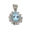 APP: 0.5k Fine Jewelry Designer Sebastian, 1.97CT Blue/White Topaz And Sterling Silver Pendant