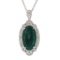 APP: 3.2k 29.65ct Green Beryl and 3.94ctw White Sapphire Silver Silver Pendant/Silver Necklace (Vaul