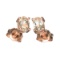 Fine Jewelry 0.85CT Oval Cut Morganite With A Rose Gold Overlay And Sterling Silver Earrings